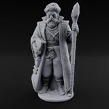 Sandy Human Mage Miniature for Dungeons and Dragons, Pathfinder or other TTRPGs