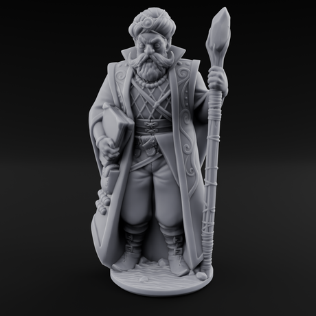 Sandy Human Mage Miniature for Dungeons and Dragons, Pathfinder or other TTRPGs