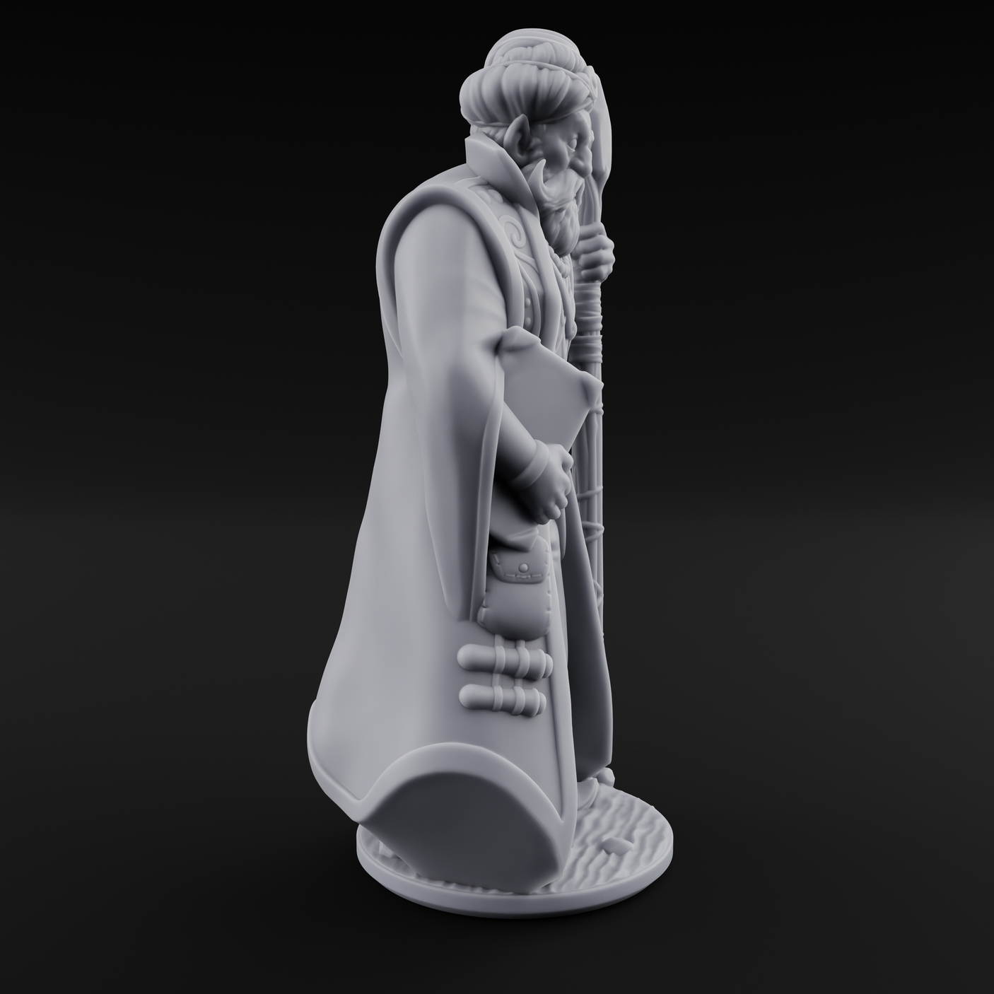 Sandy Human Mage Miniature for Dungeons and Dragons, Pathfinder or other TTRPGs