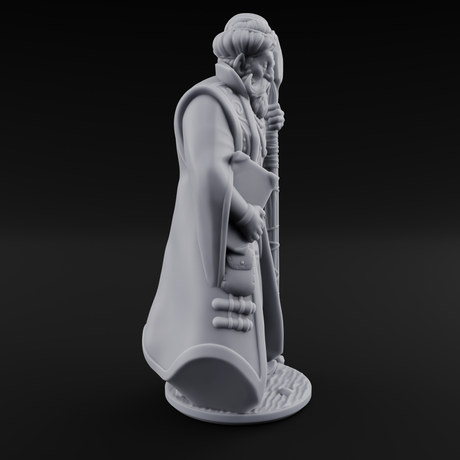 Sandy Human Mage Miniature for Dungeons and Dragons, Pathfinder or other TTRPGs