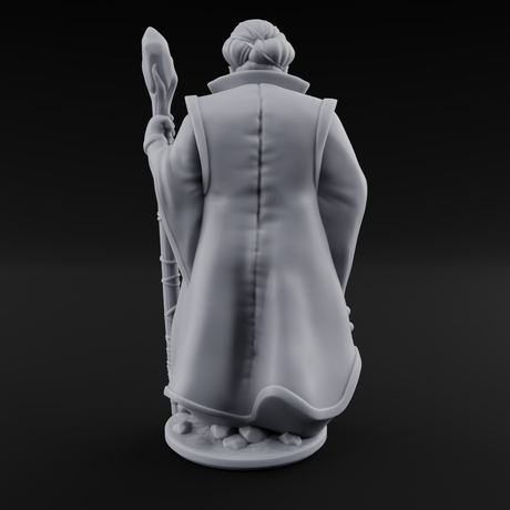 Sandy Human Mage Miniature for Dungeons and Dragons, Pathfinder or other TTRPGs