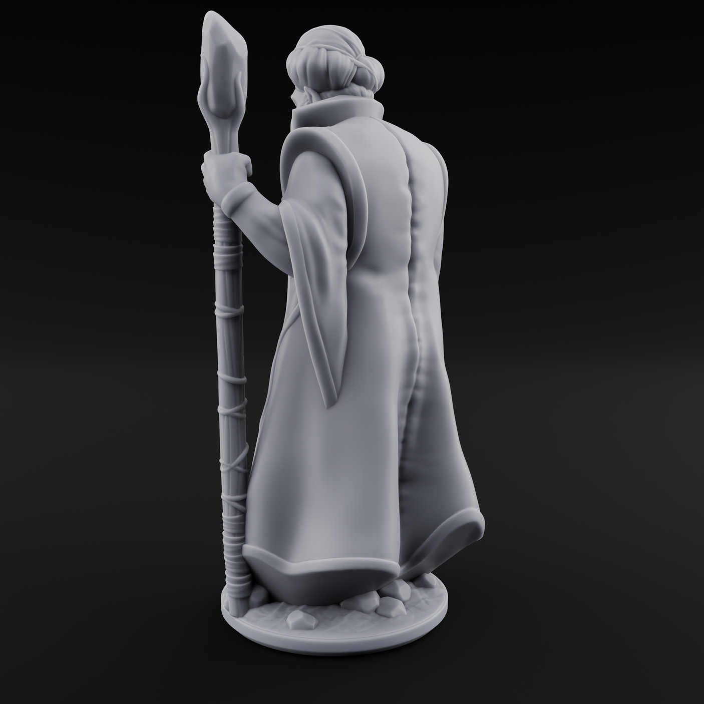 Sandy Human Mage Miniature for Dungeons and Dragons, Pathfinder or other TTRPGs