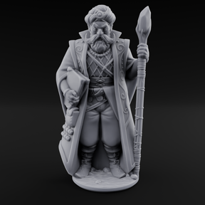 Sandy Human Mage Miniature for Dungeons and Dragons, Pathfinder or other TTRPGs