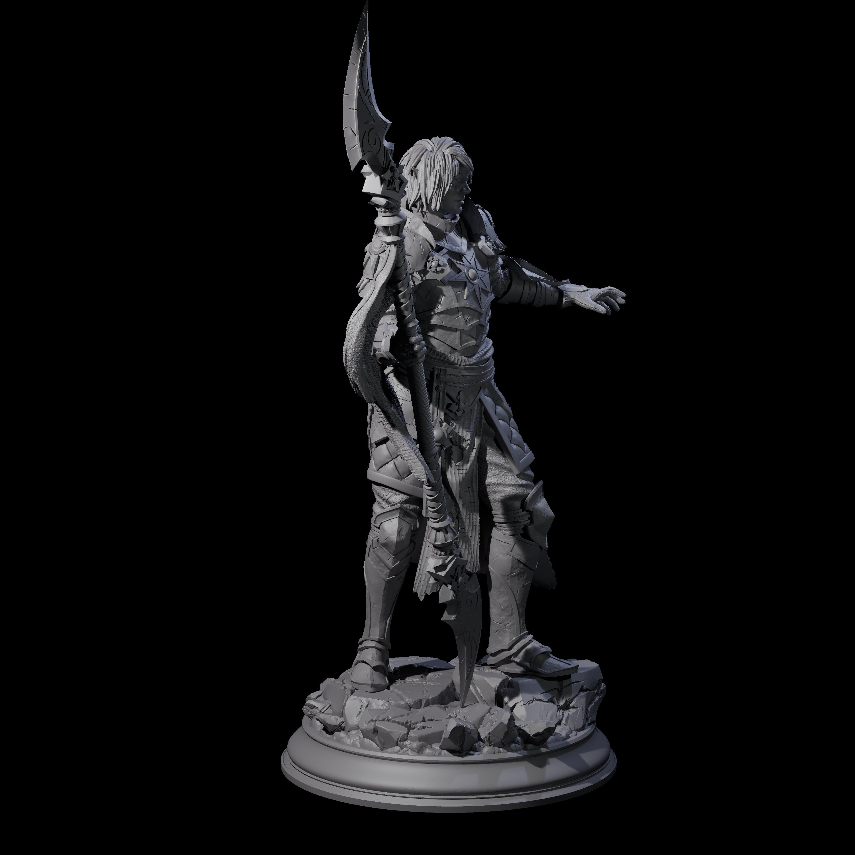 Sandy Mercenary Human Spearman Miniature for Dungeons and Dragons, Pathfinder or other TTRPGs