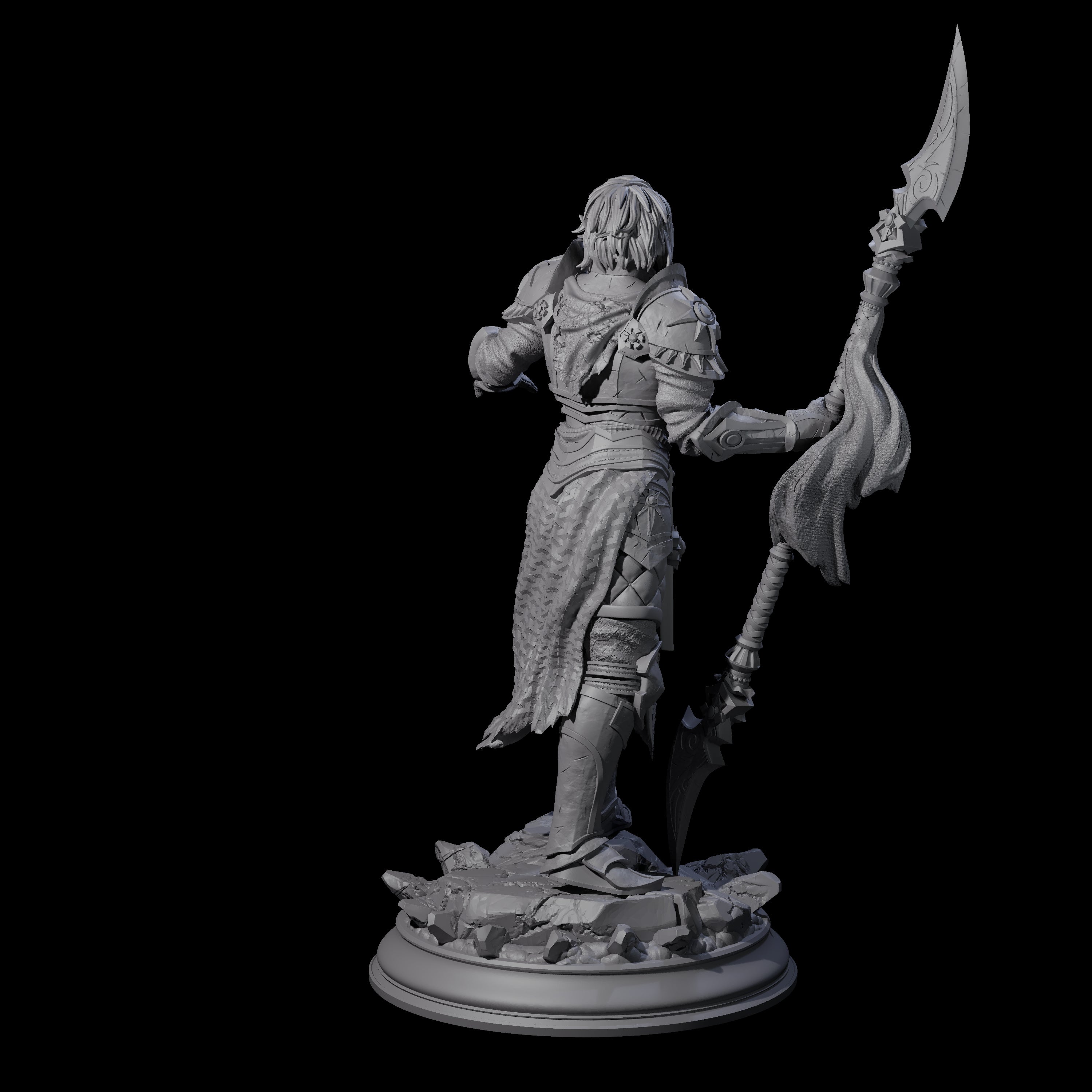 Sandy Mercenary Human Spearman Miniature for Dungeons and Dragons, Pathfinder or other TTRPGs