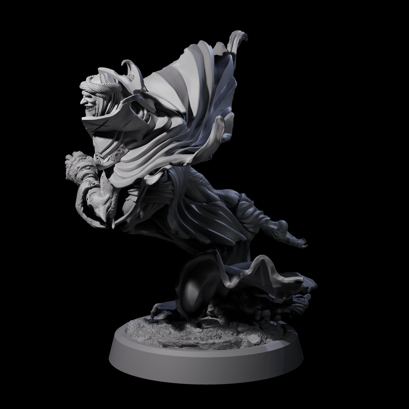 Sandy Wraith Lord A Miniature for Dungeons and Dragons, Pathfinder or other TTRPGs