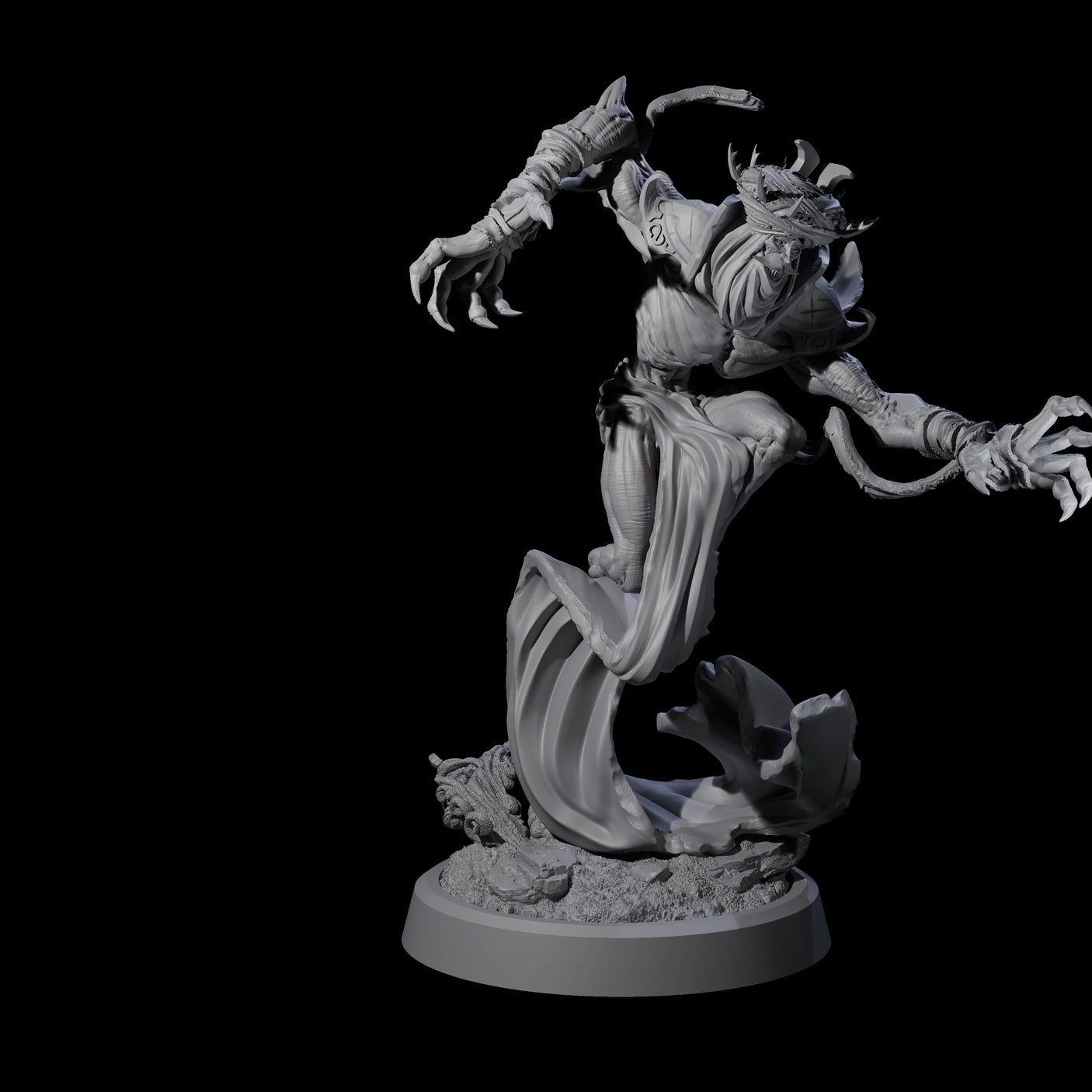 Sandy Wraith Lord B Miniature for Dungeons and Dragons, Pathfinder or other TTRPGs