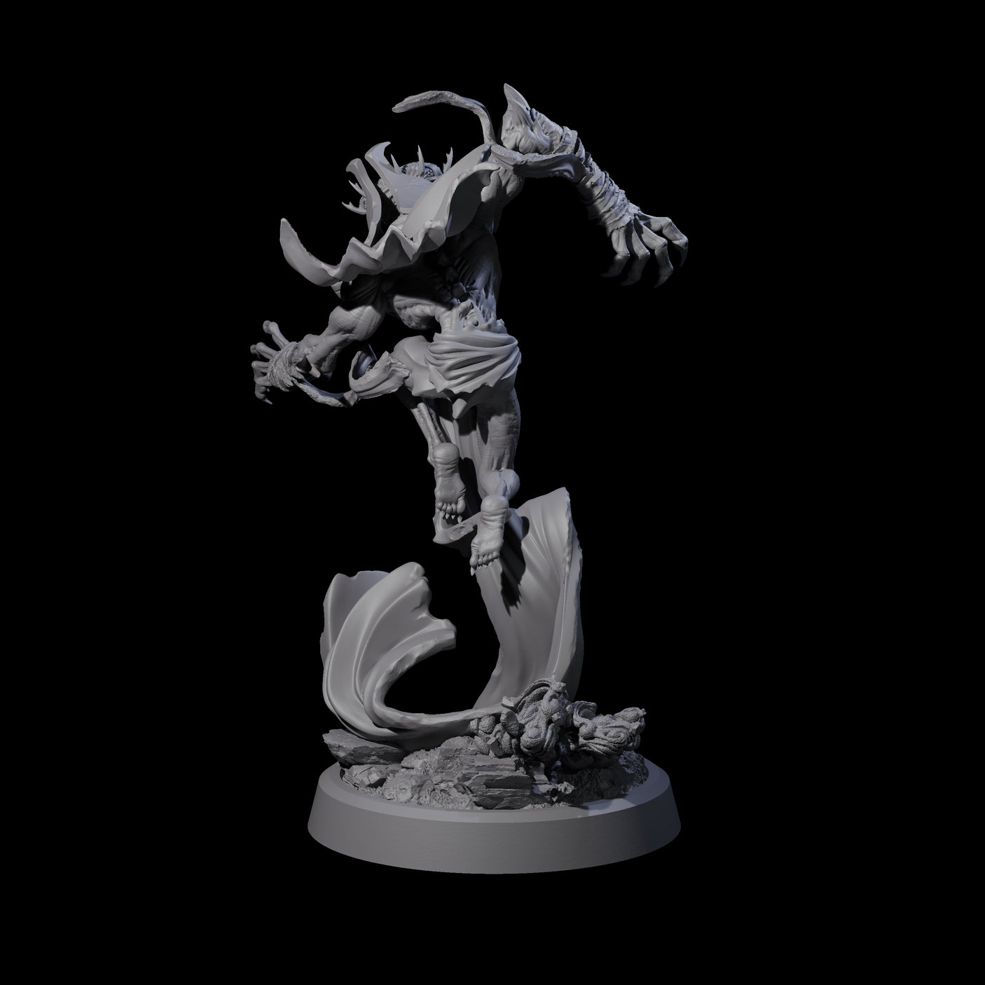 Sandy Wraith Lord B Miniature for Dungeons and Dragons, Pathfinder or other TTRPGs