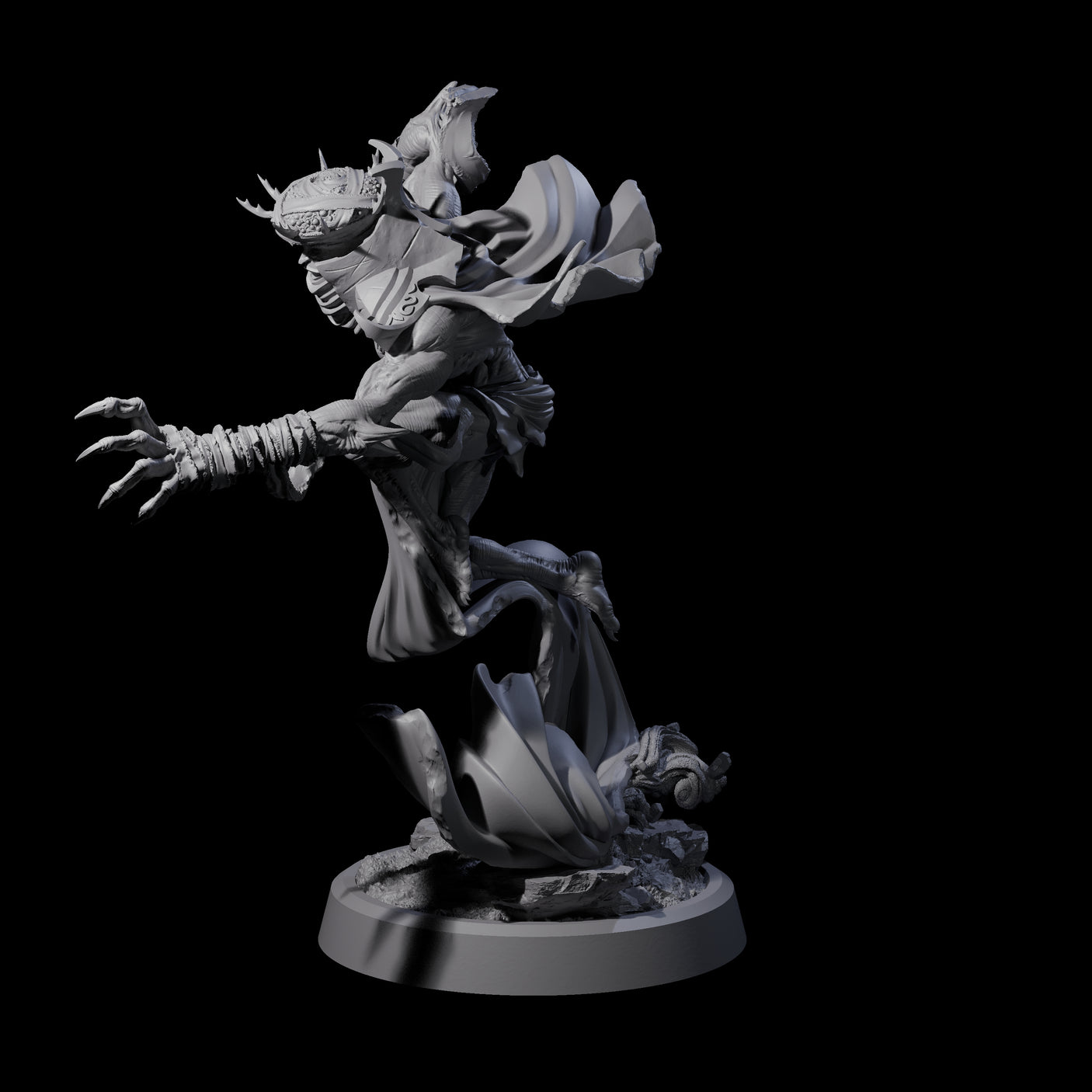 Sandy Wraith Lord B Miniature for Dungeons and Dragons, Pathfinder or other TTRPGs