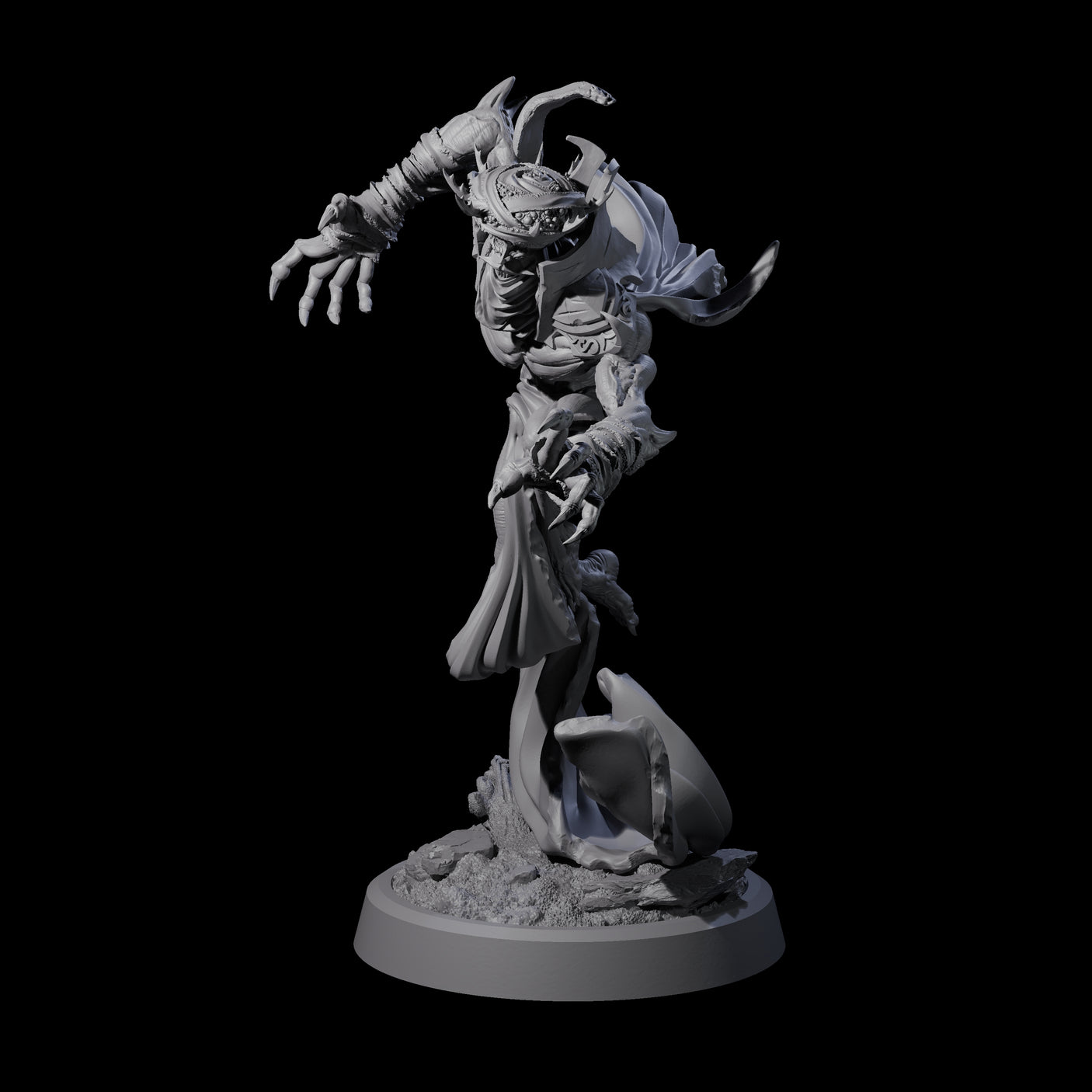 Sandy Wraith Lord B Miniature for Dungeons and Dragons, Pathfinder or other TTRPGs