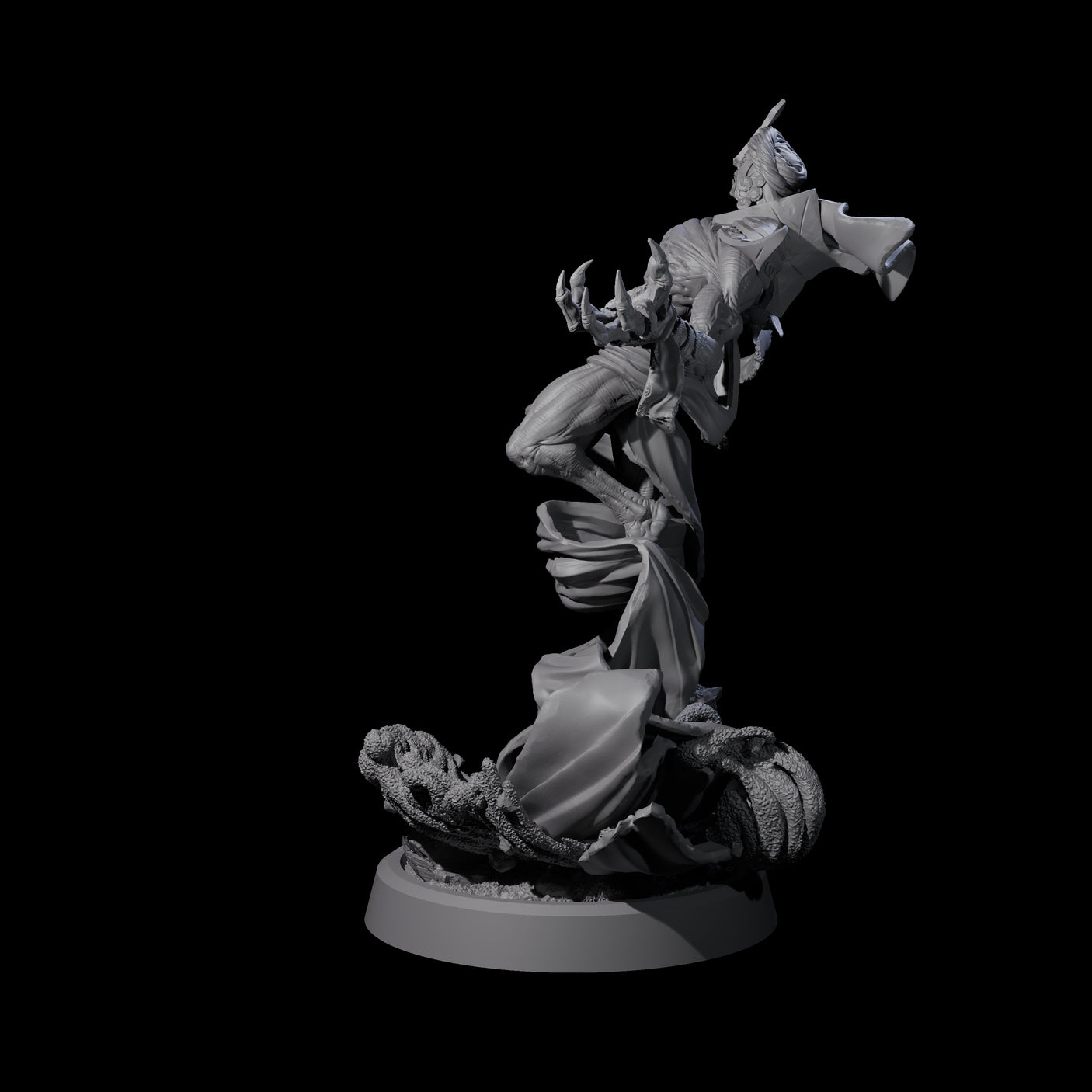 Sandy Wraith Lord C Miniature for Dungeons and Dragons, Pathfinder or other TTRPGs