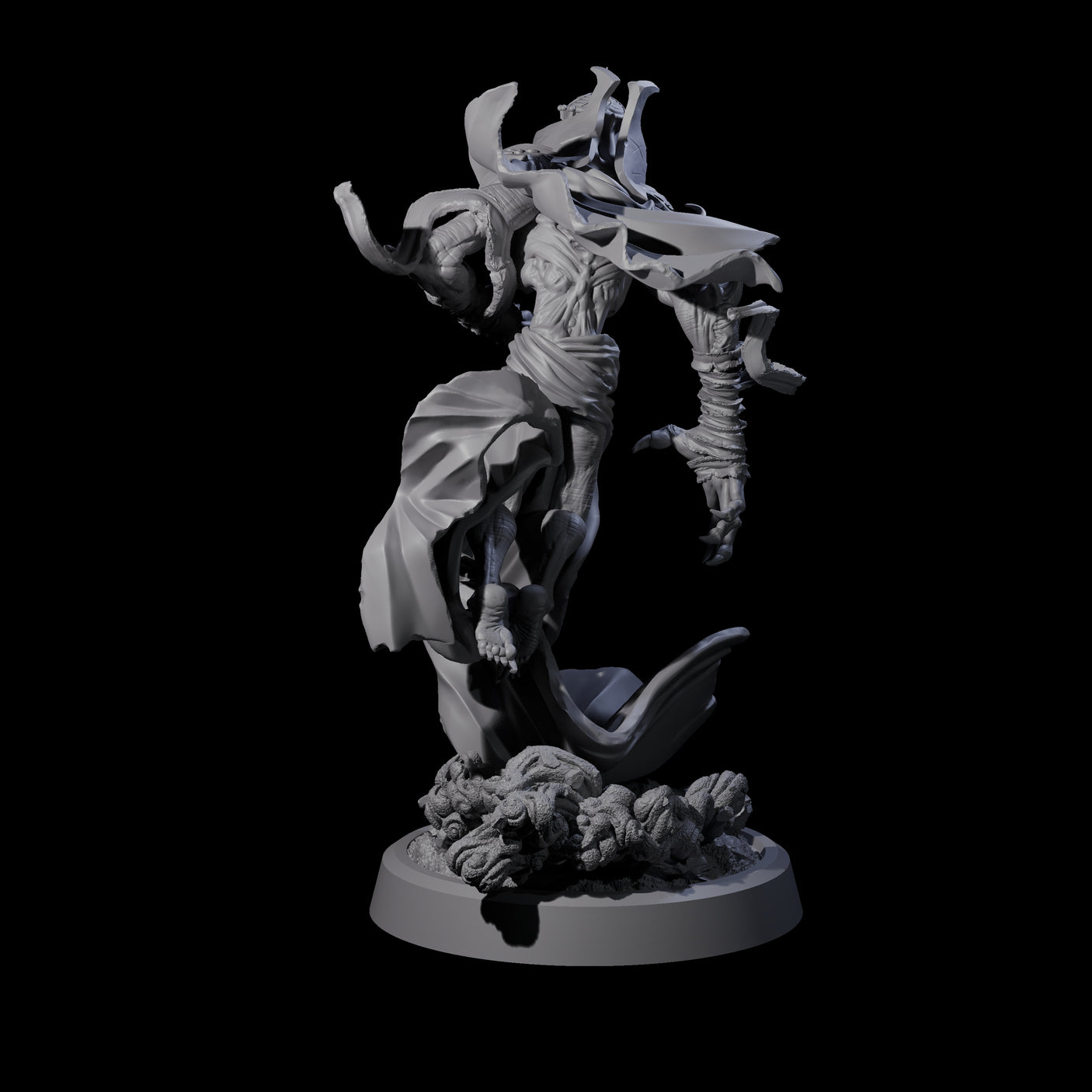 Sandy Wraith Lord D Miniature for Dungeons and Dragons, Pathfinder or other TTRPGs