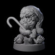 Santas Owlbear Cub Miniature for Dungeons and Dragons, Pathfinder or other TTRPGs
