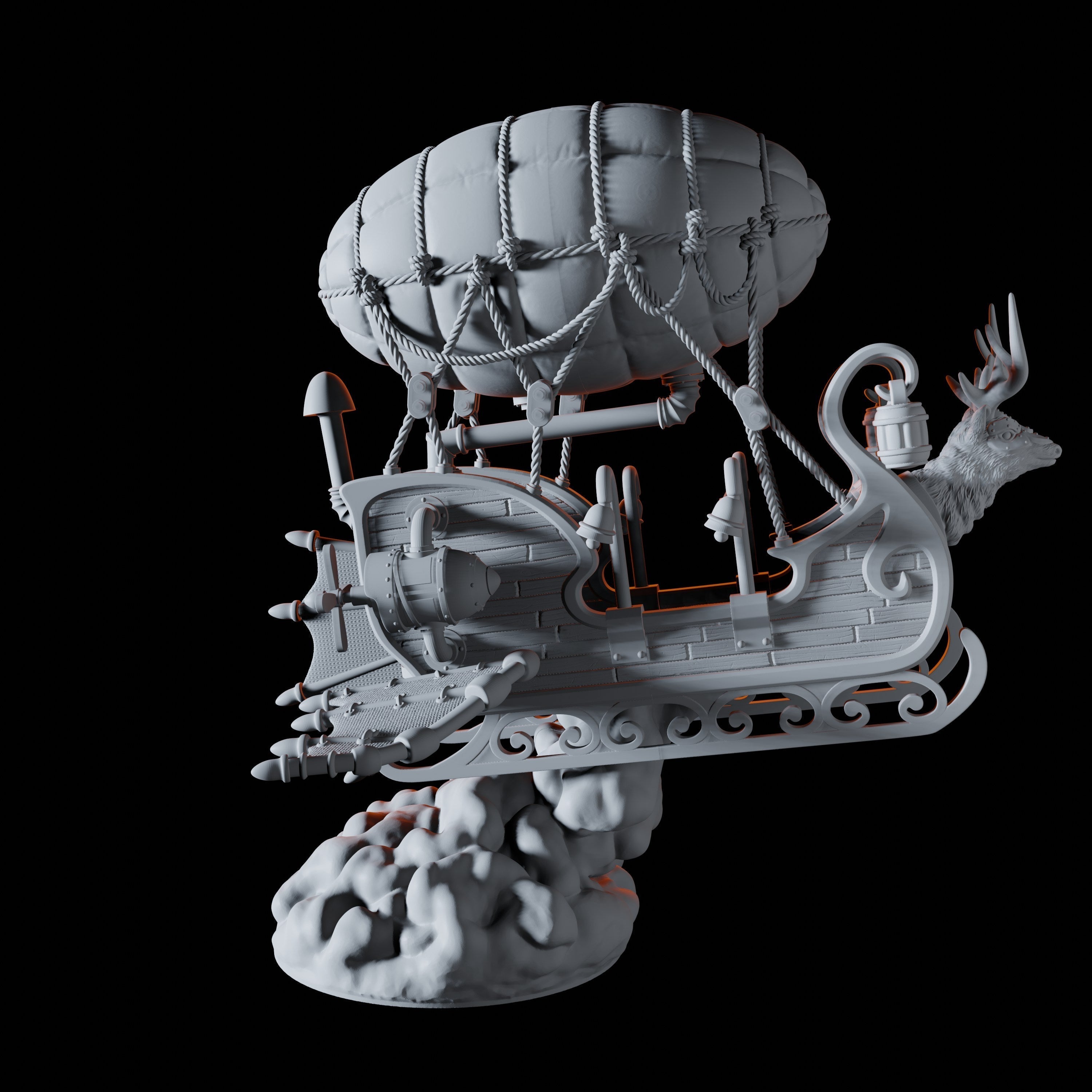 Santa's Sleigh Miniature for Dungeons and Dragons - Myth Forged