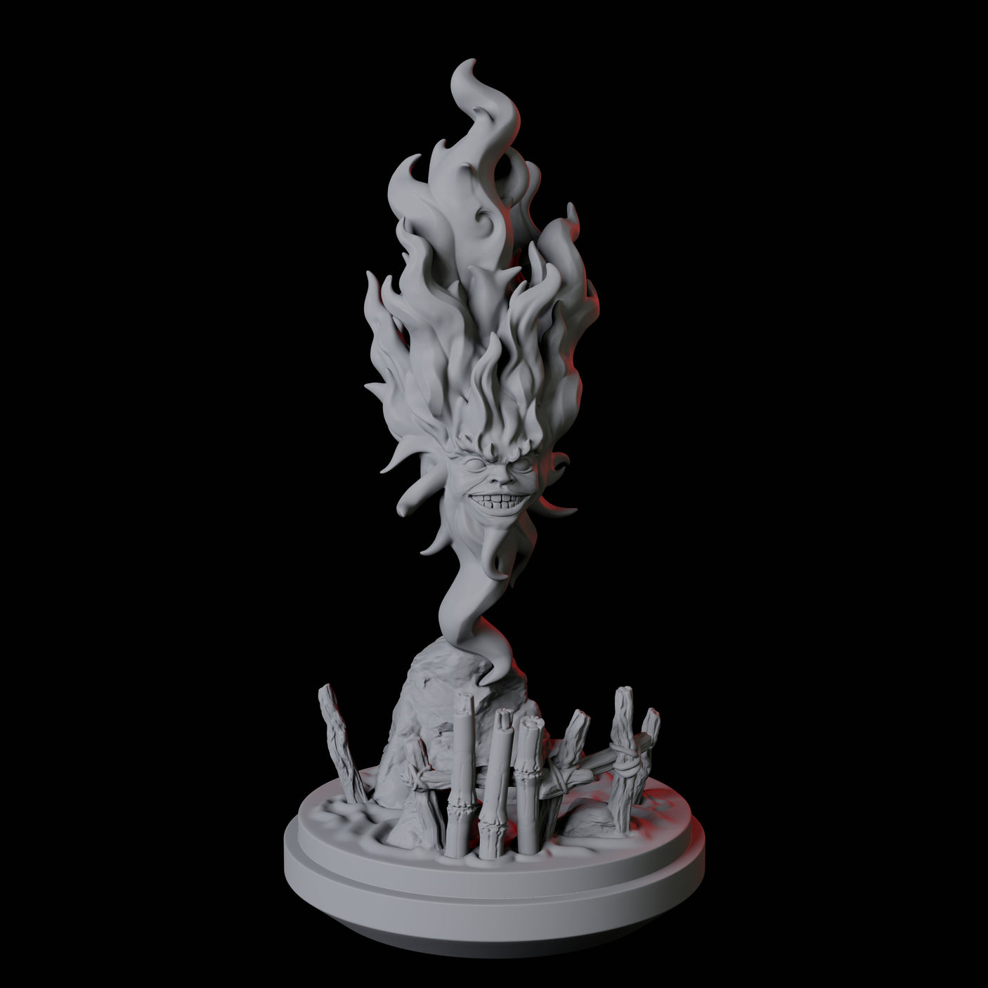 Santelmo, Flameskull Miniature for Dungeons and Dragons, Pathfinder or other TTRPGs
