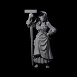 Sarcastic Washerwoman Miniature for Dungeons and Dragons, Pathfinder or other TTRPGs