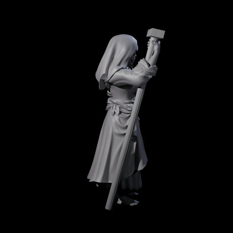 Sarcastic Washerwoman Miniature for Dungeons and Dragons, Pathfinder or other TTRPGs