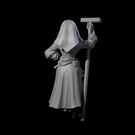 Sarcastic Washerwoman Miniature for Dungeons and Dragons, Pathfinder or other TTRPGs