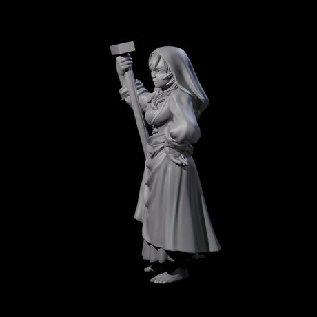 Sarcastic Washerwoman Miniature for Dungeons and Dragons, Pathfinder or other TTRPGs