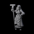 Sarcastic Washerwoman Miniature for Dungeons and Dragons, Pathfinder or other TTRPGs