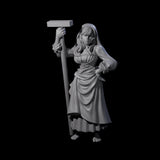 Sarcastic Washerwoman Miniature for Dungeons and Dragons, Pathfinder or other TTRPGs