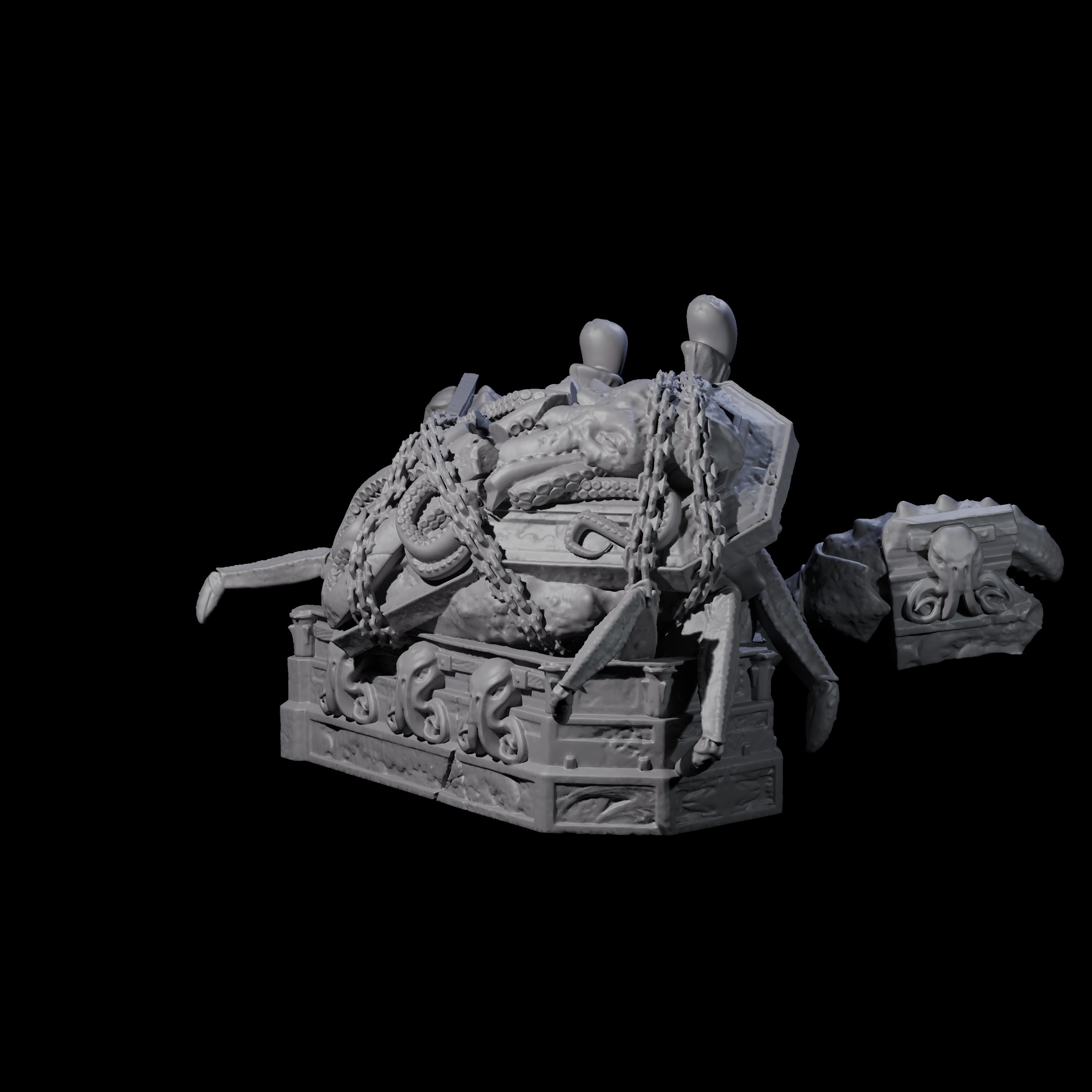 Sarcophagus Mimic Miniature for Dungeons and Dragons, Pathfinder or other TTRPGs