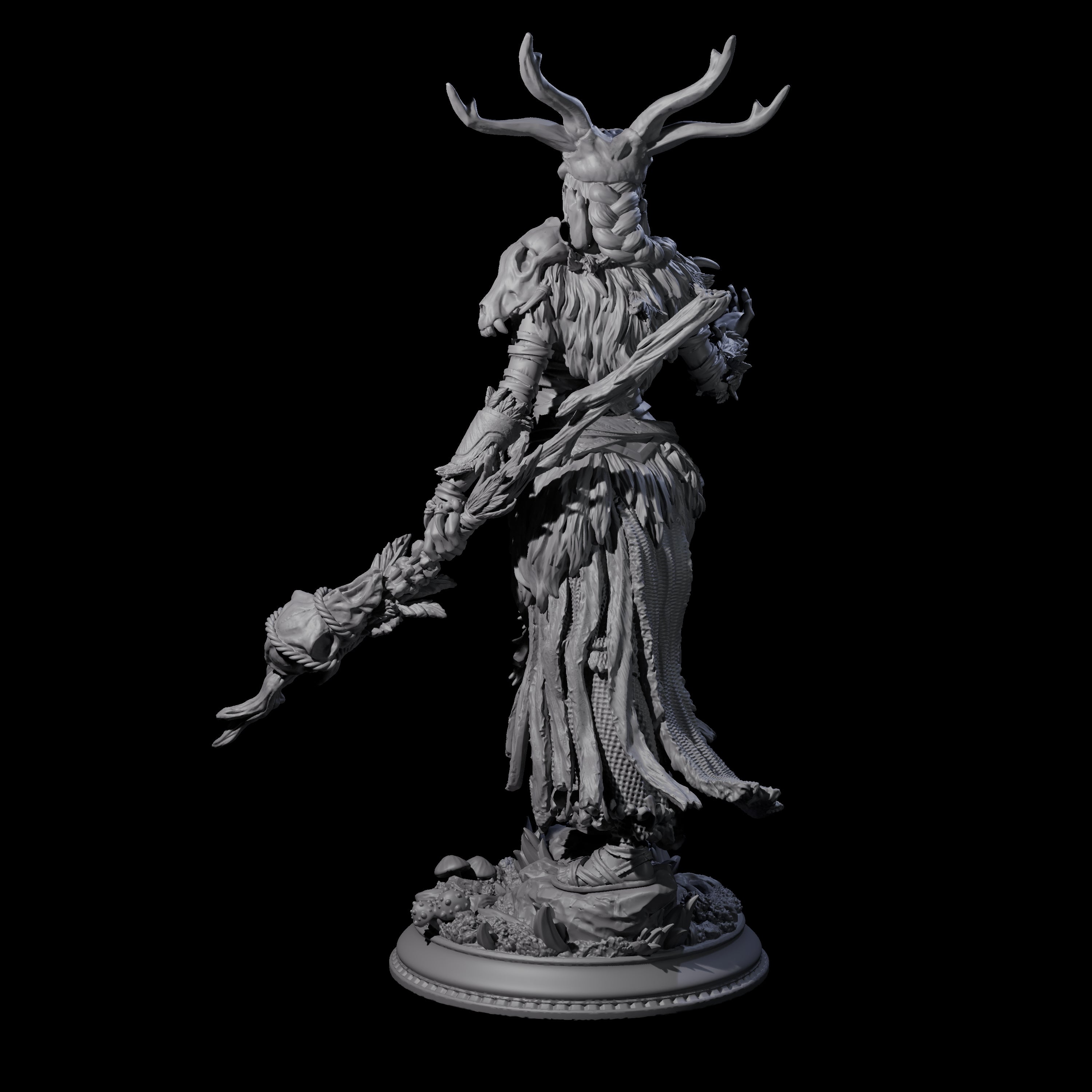 Sassy Druid Miniature for Dungeons and Dragons, Pathfinder or other TTRPGs