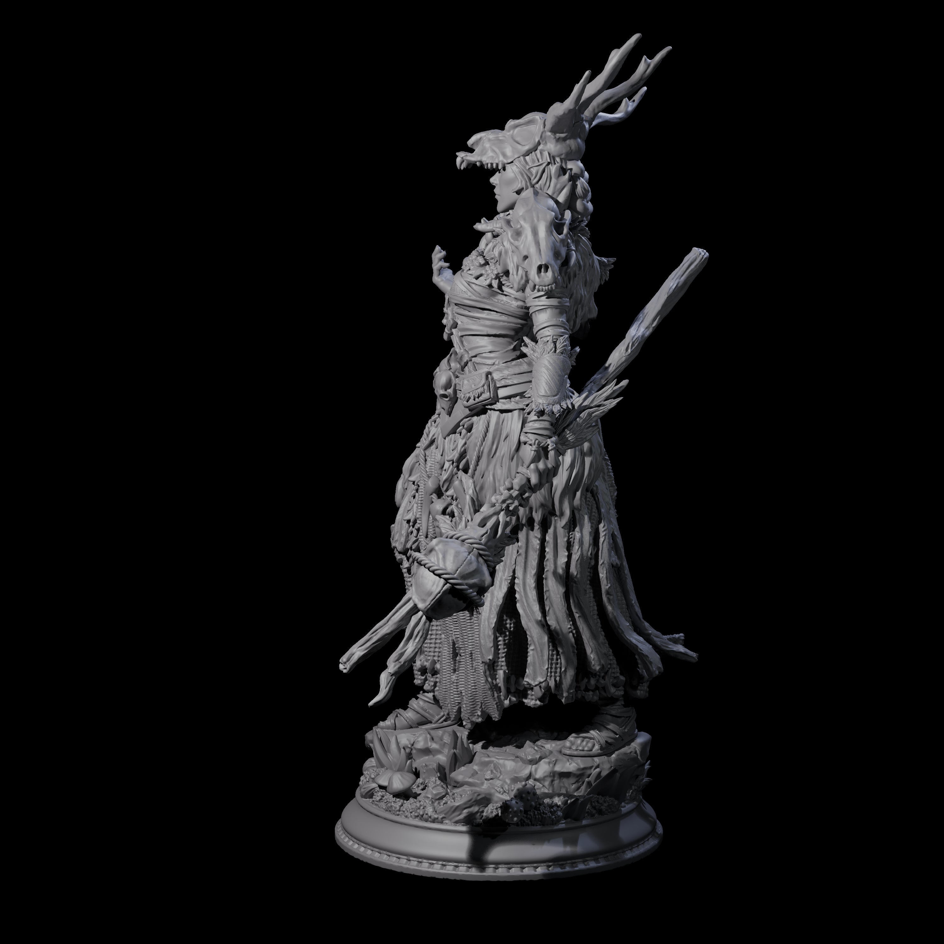 Sassy Druid Miniature for Dungeons and Dragons, Pathfinder or other TTRPGs