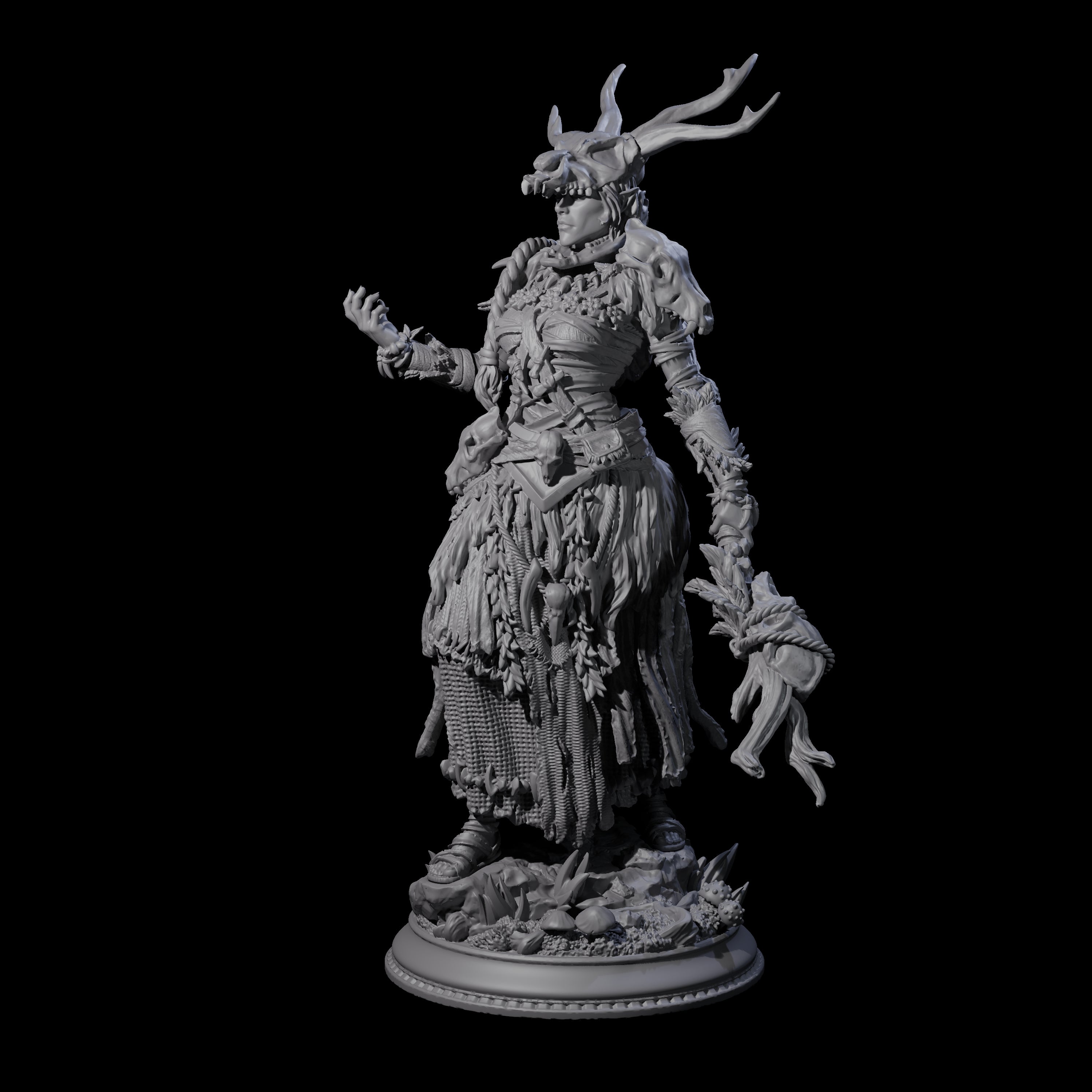 Sassy Druid Miniature for Dungeons and Dragons, Pathfinder or other TTRPGs