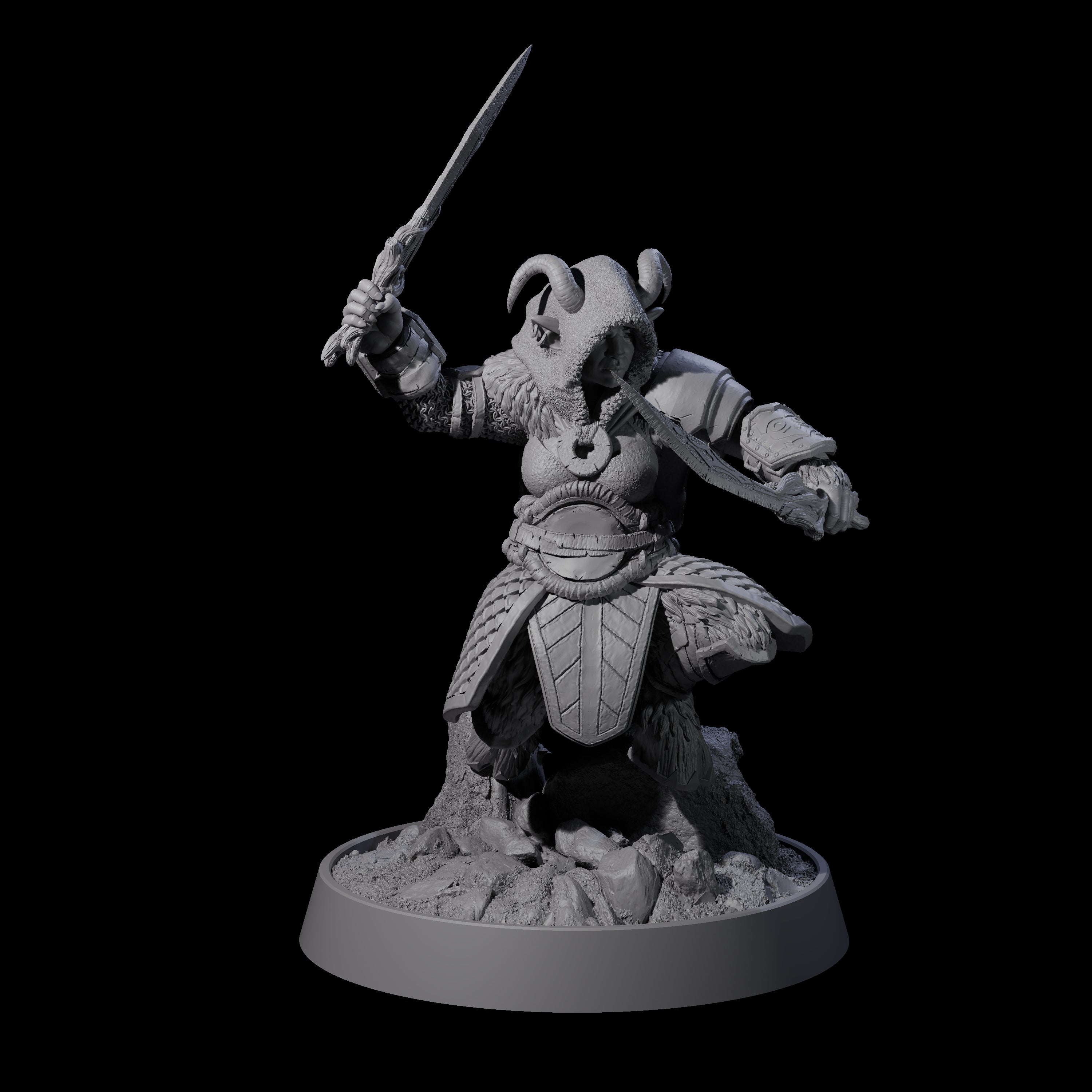 Satyr Guardians of the Forest Miniature for Dungeons and Dragons, Pathfinder or other TTRPGs