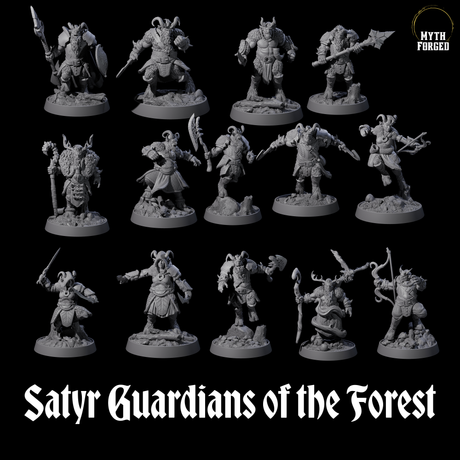 Satyr Guardians of the Forest Miniature for Dungeons and Dragons, Pathfinder or other TTRPGs