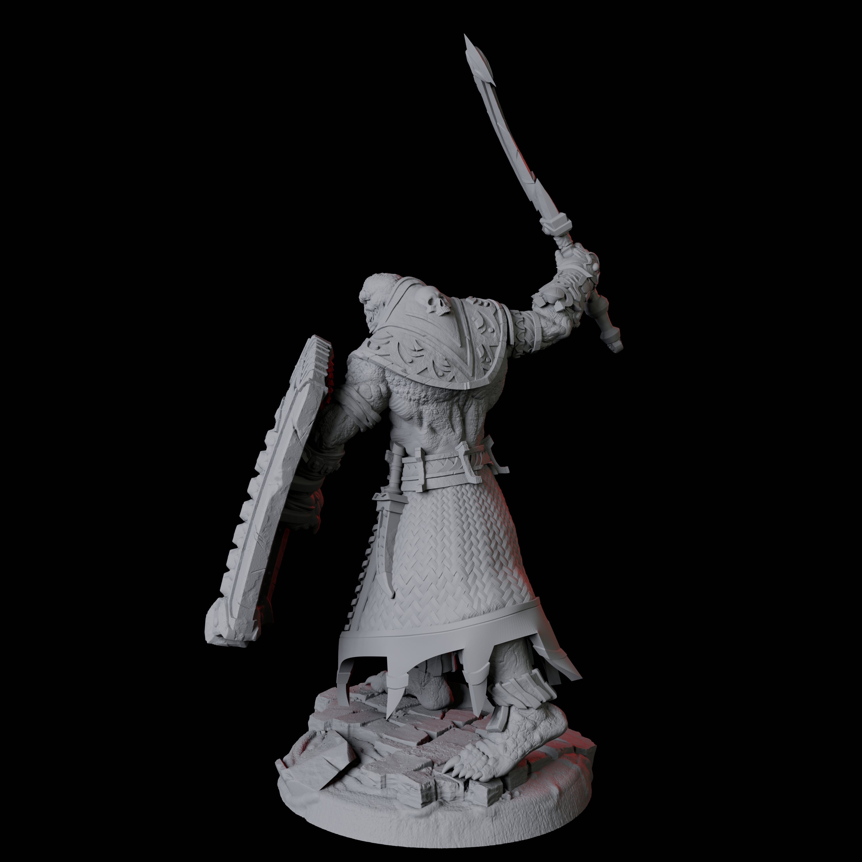 Saurian War Priest A Miniature for Dungeons and Dragons, Pathfinder or other TTRPGs
