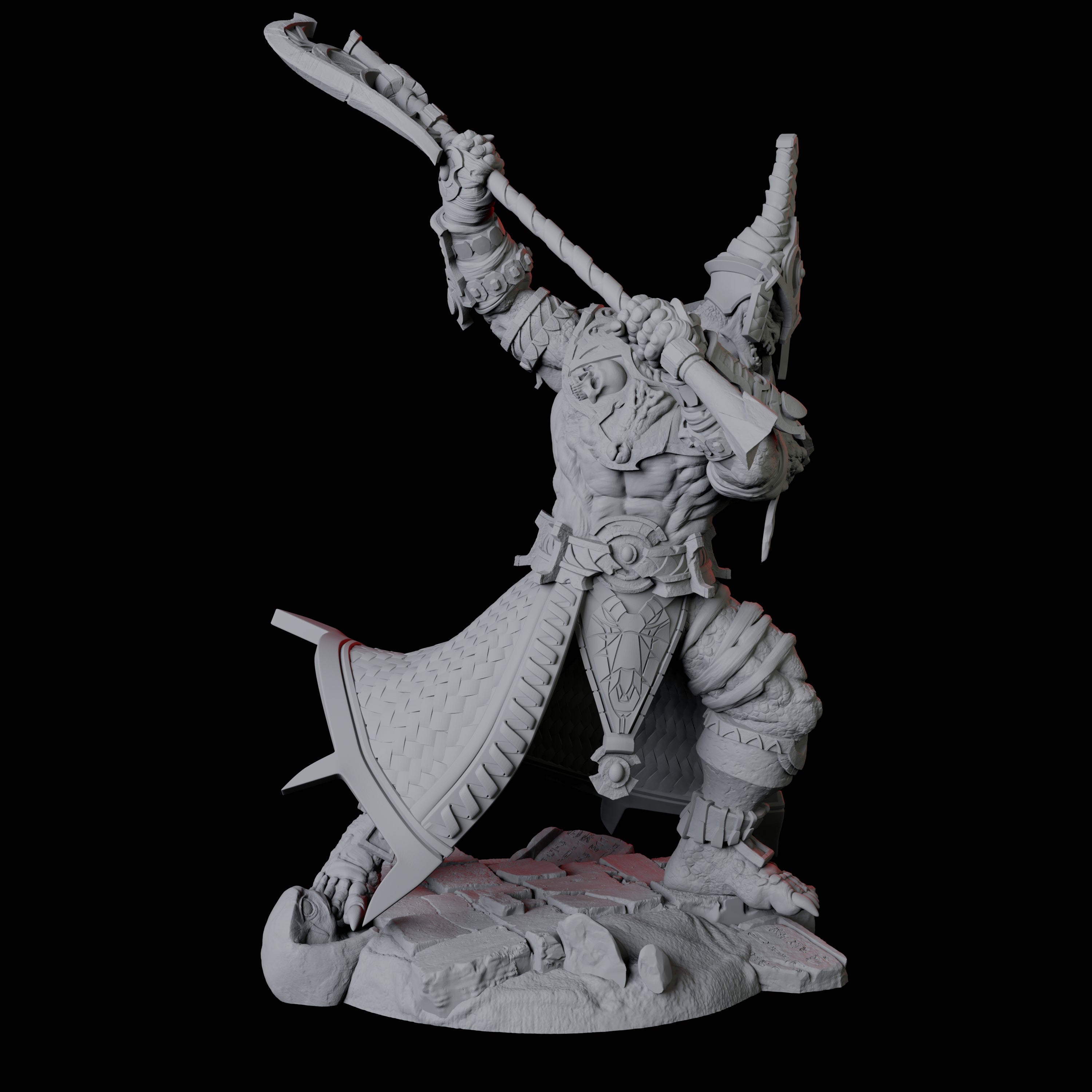 Saurian War Priest B Miniature for Dungeons and Dragons, Pathfinder or other TTRPGs
