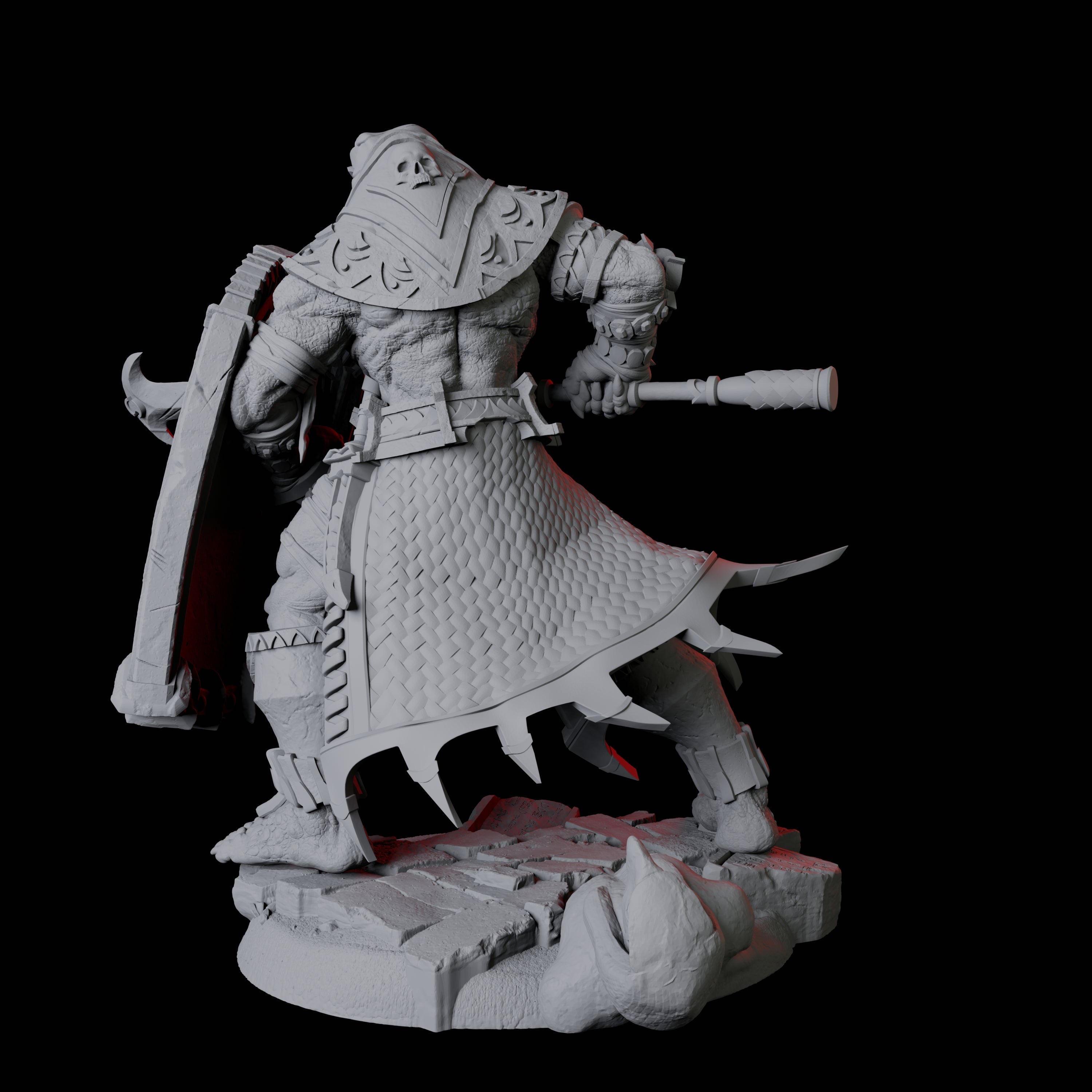 Saurian War Priest C Miniature for Dungeons and Dragons, Pathfinder or other TTRPGs