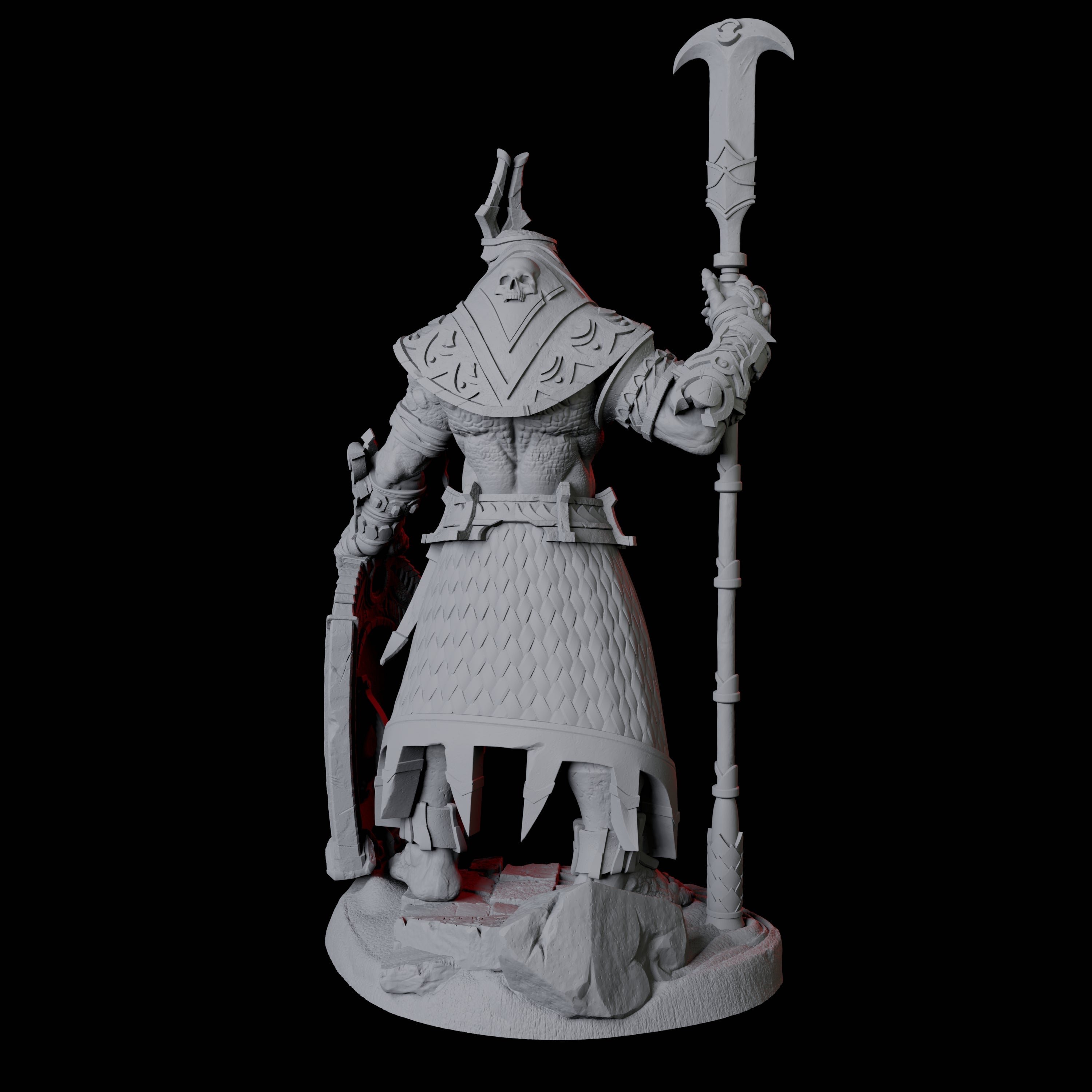 Saurian War Priest D Miniature for Dungeons and Dragons, Pathfinder or other TTRPGs