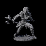 Sava - Grimancing Barbarian Miniature for Dungeons and Dragons, Pathfinder or other TTRPGs
