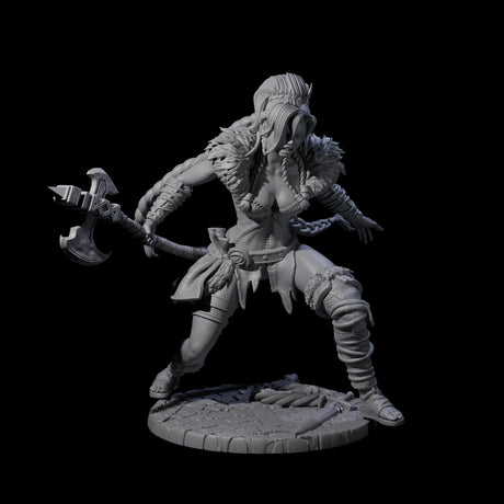 Sava - Grimancing Barbarian Miniature for Dungeons and Dragons, Pathfinder or other TTRPGs