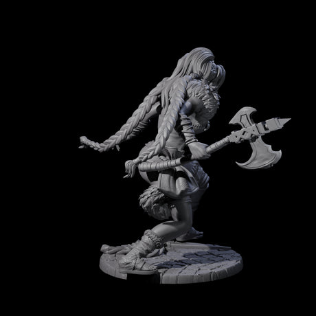 Sava - Grimancing Barbarian Miniature for Dungeons and Dragons, Pathfinder or other TTRPGs