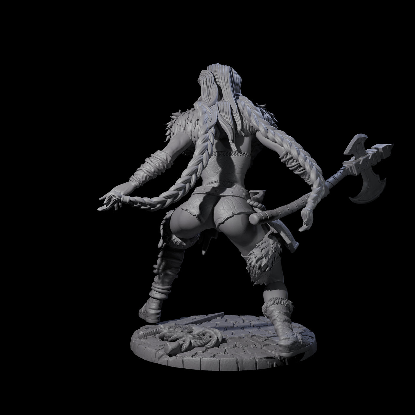 Sava - Grimancing Barbarian Miniature for Dungeons and Dragons, Pathfinder or other TTRPGs