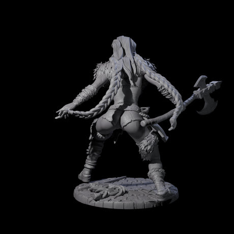 Sava - Grimancing Barbarian Miniature for Dungeons and Dragons, Pathfinder or other TTRPGs