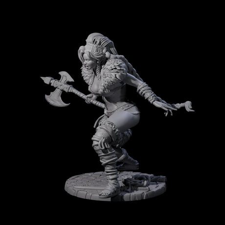 Sava - Grimancing Barbarian Miniature for Dungeons and Dragons, Pathfinder or other TTRPGs