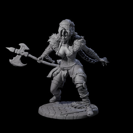 Sava - Grimancing Barbarian Miniature for Dungeons and Dragons, Pathfinder or other TTRPGs