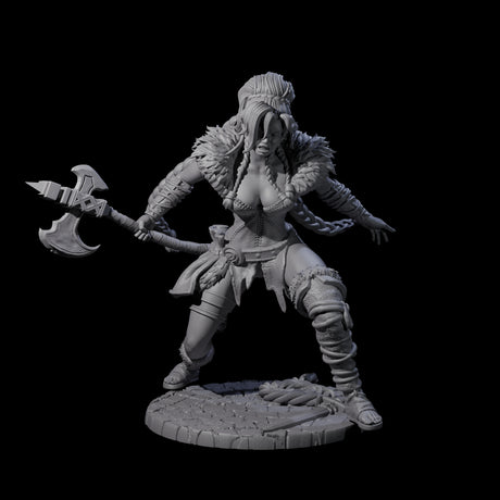 Sava - Grimancing Barbarian Miniature for Dungeons and Dragons, Pathfinder or other TTRPGs