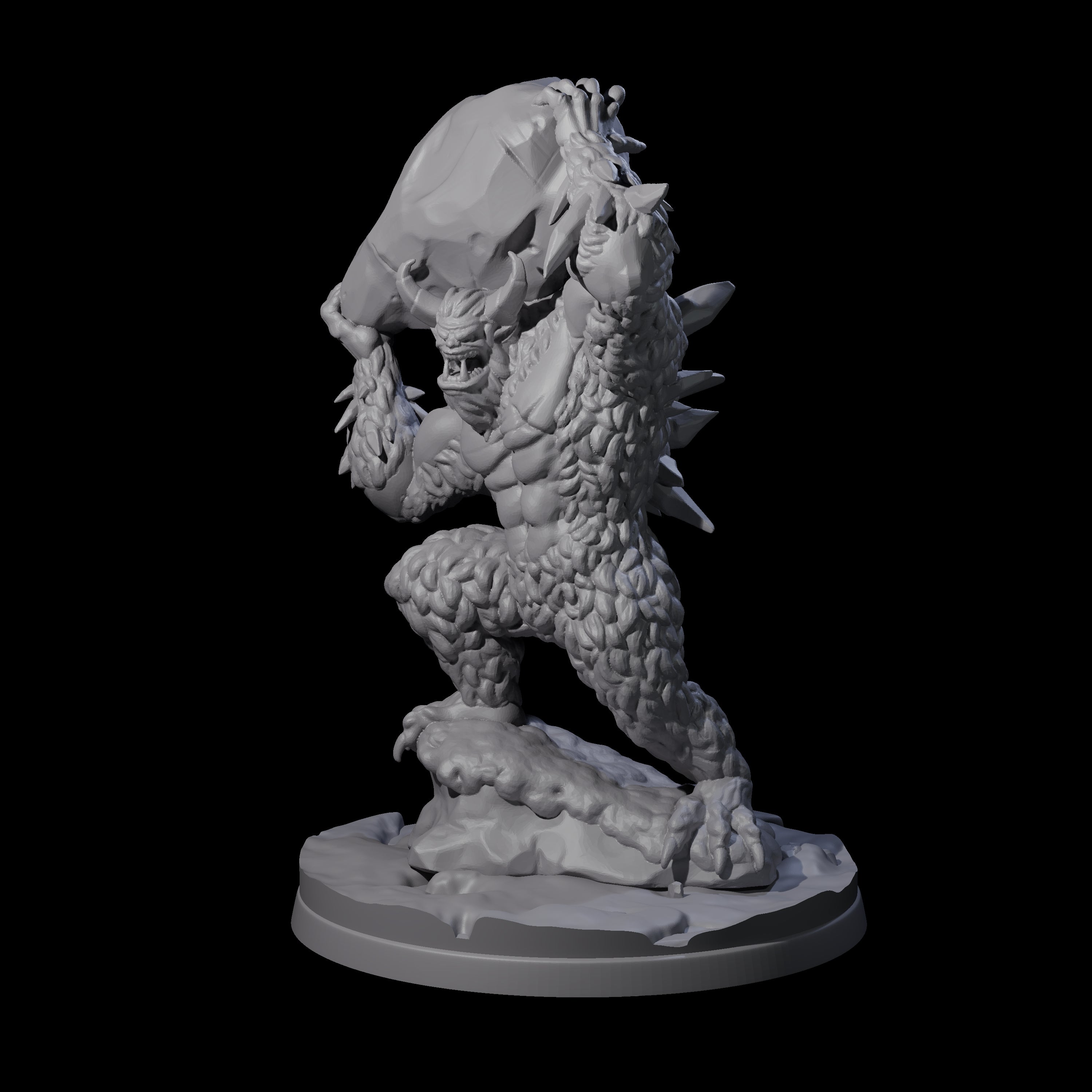 Savage Demonic Yeti Miniature for Dungeons and Dragons, Pathfinder or other TTRPGs