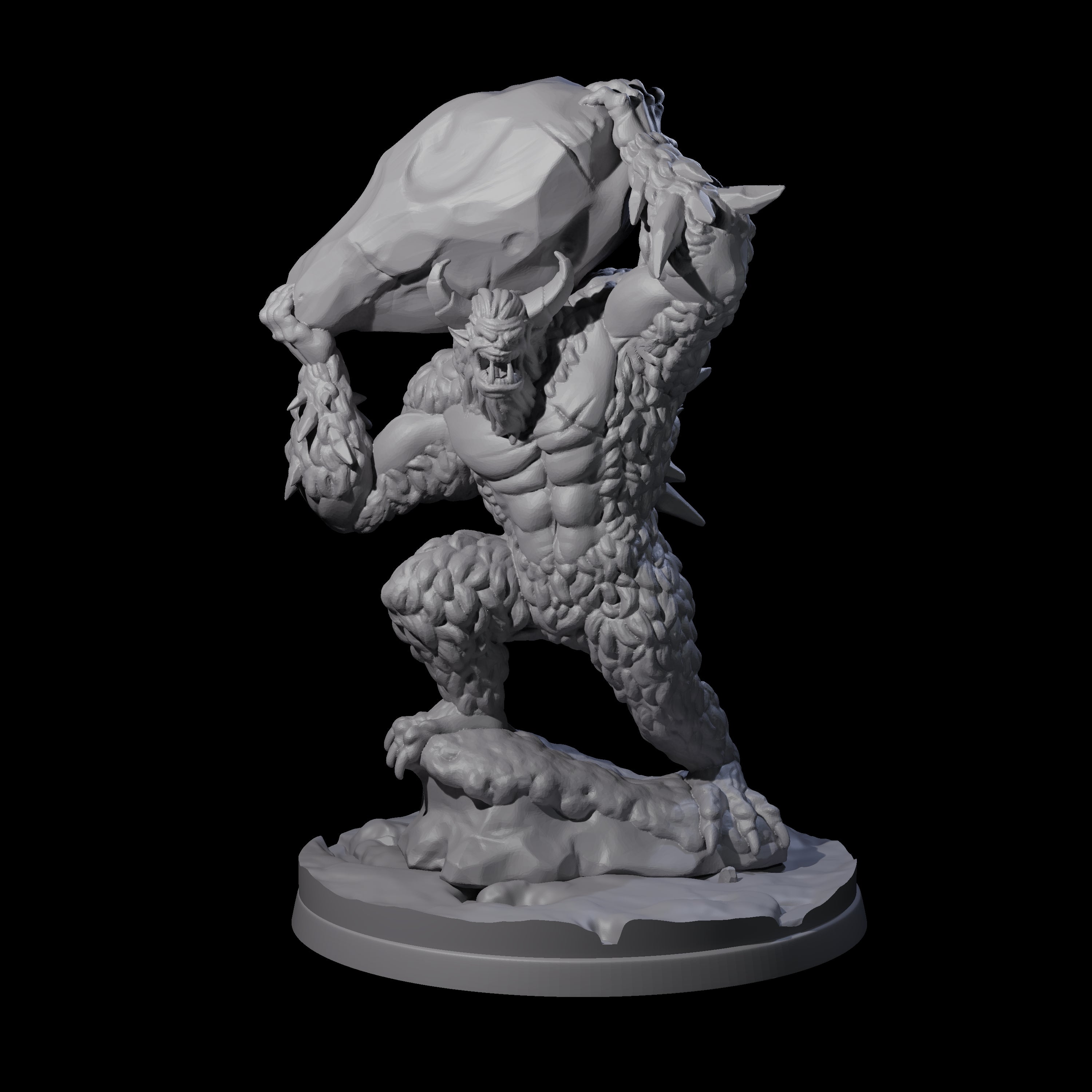 Savage Demonic Yeti Miniature for Dungeons and Dragons, Pathfinder or other TTRPGs