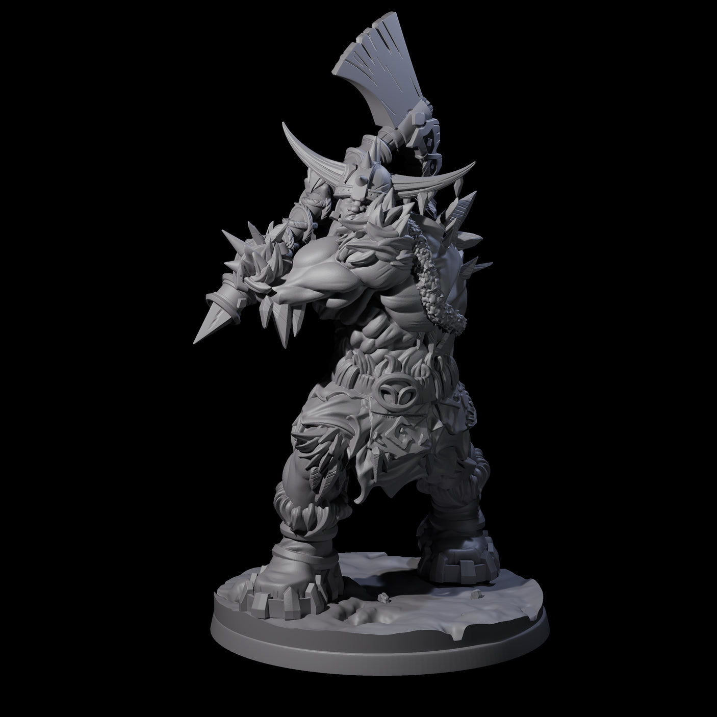 Savage Frost Giant Warrior Miniature for Dungeons and Dragons, Pathfinder or other TTRPGs
