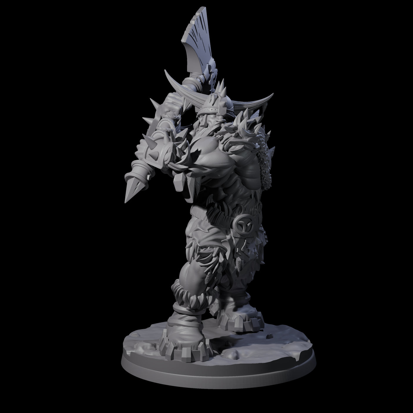 Savage Frost Giant Warrior Miniature for Dungeons and Dragons, Pathfinder or other TTRPGs