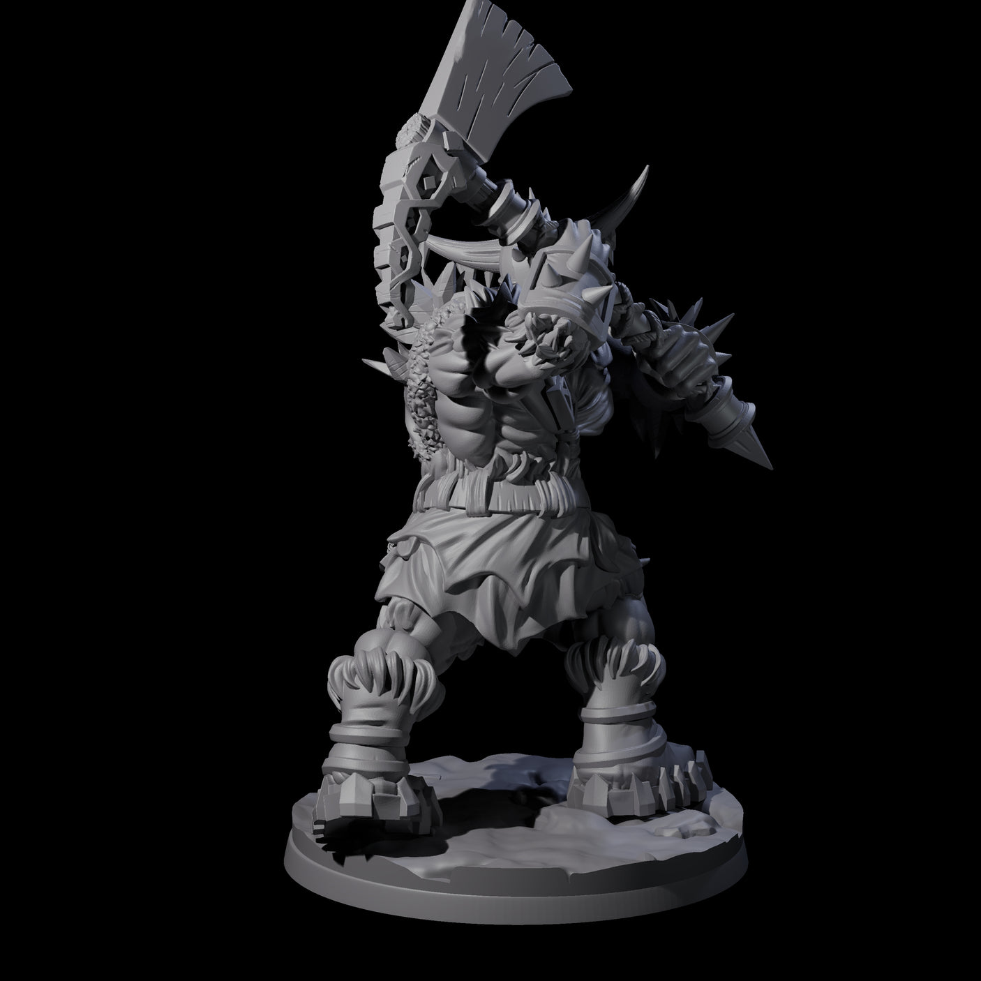 Savage Frost Giant Warrior Miniature for Dungeons and Dragons, Pathfinder or other TTRPGs