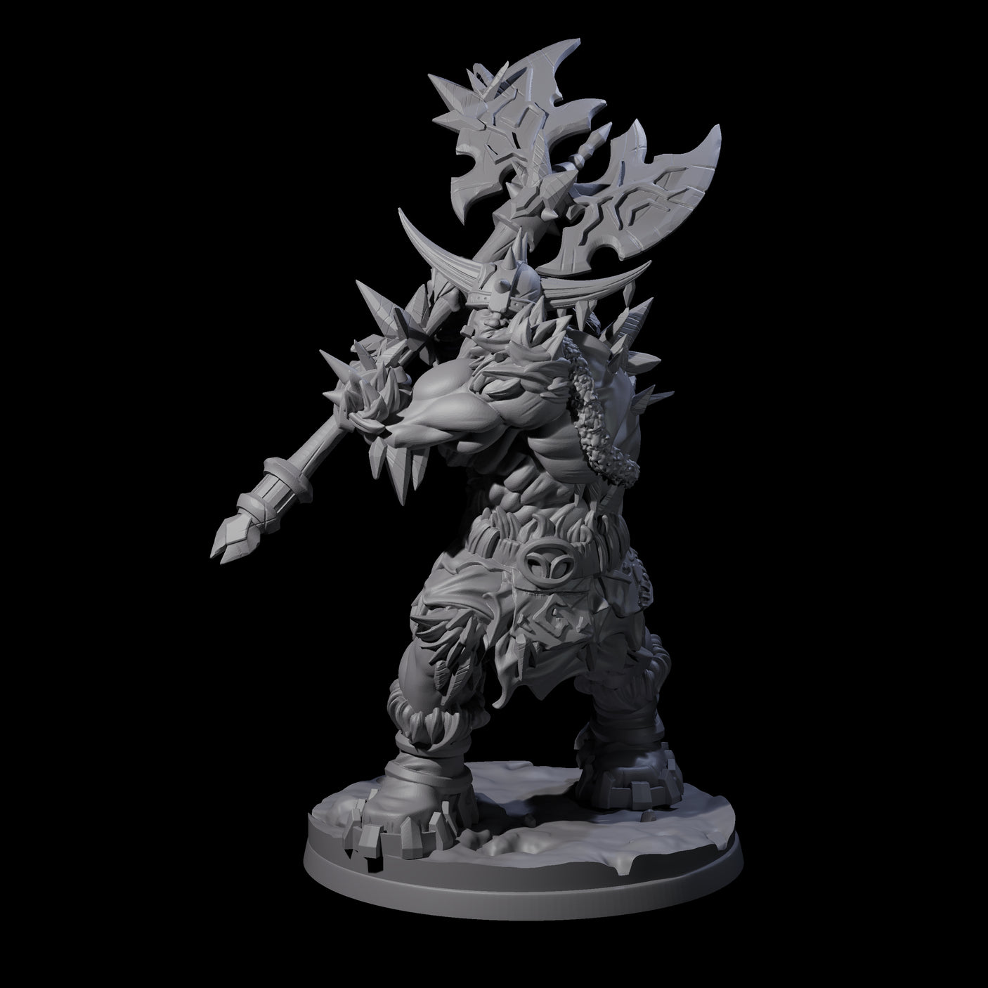 Savage Frost Giant Warrior Miniature for Dungeons and Dragons, Pathfinder or other TTRPGs