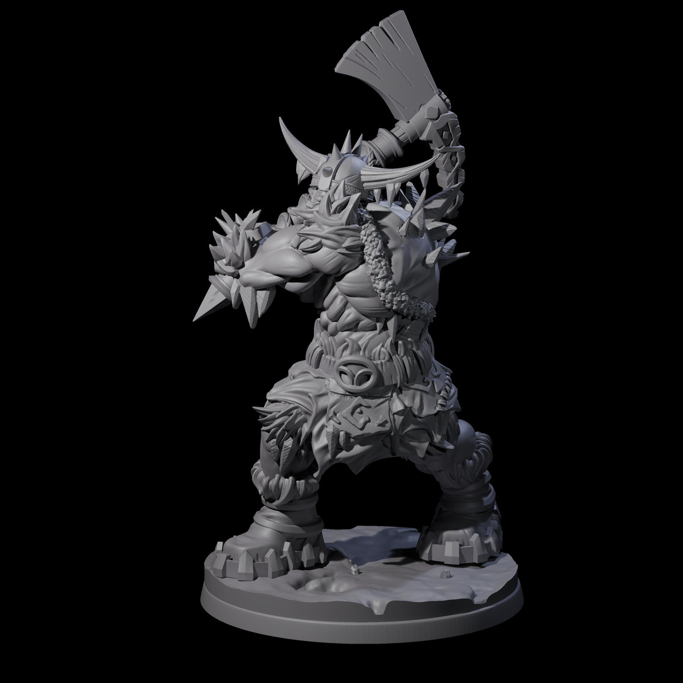 Savage Frost Giant Warrior Miniature for Dungeons and Dragons, Pathfinder or other TTRPGs